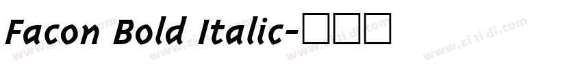 Facon Bold Italic字体转换